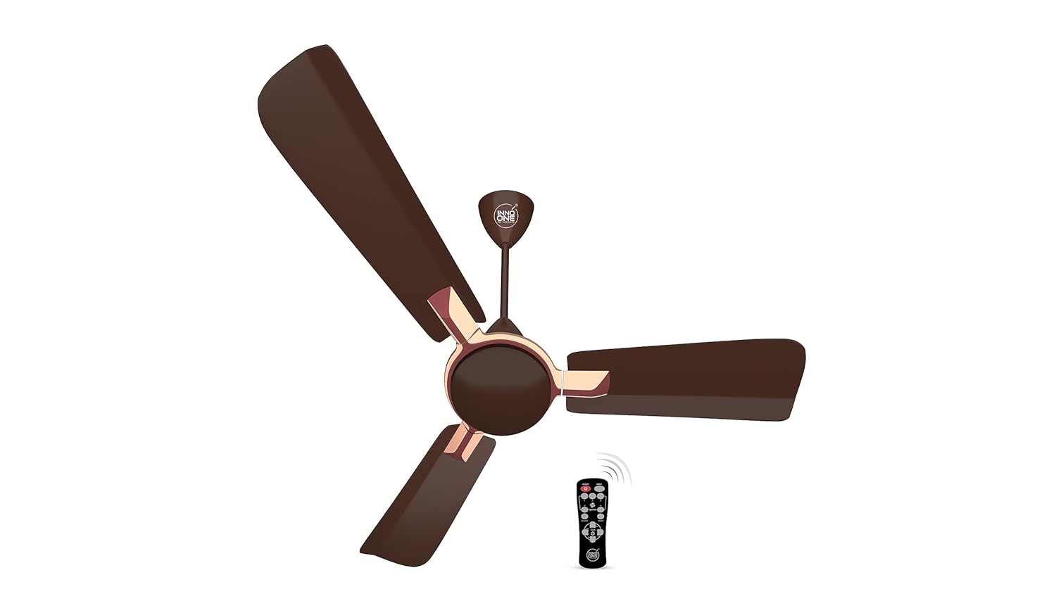 INNO ONE - For Everyone Elegant Brown Magic ER08 1200 mm 3 Blades 28 W Brown Ceiling Fans_4