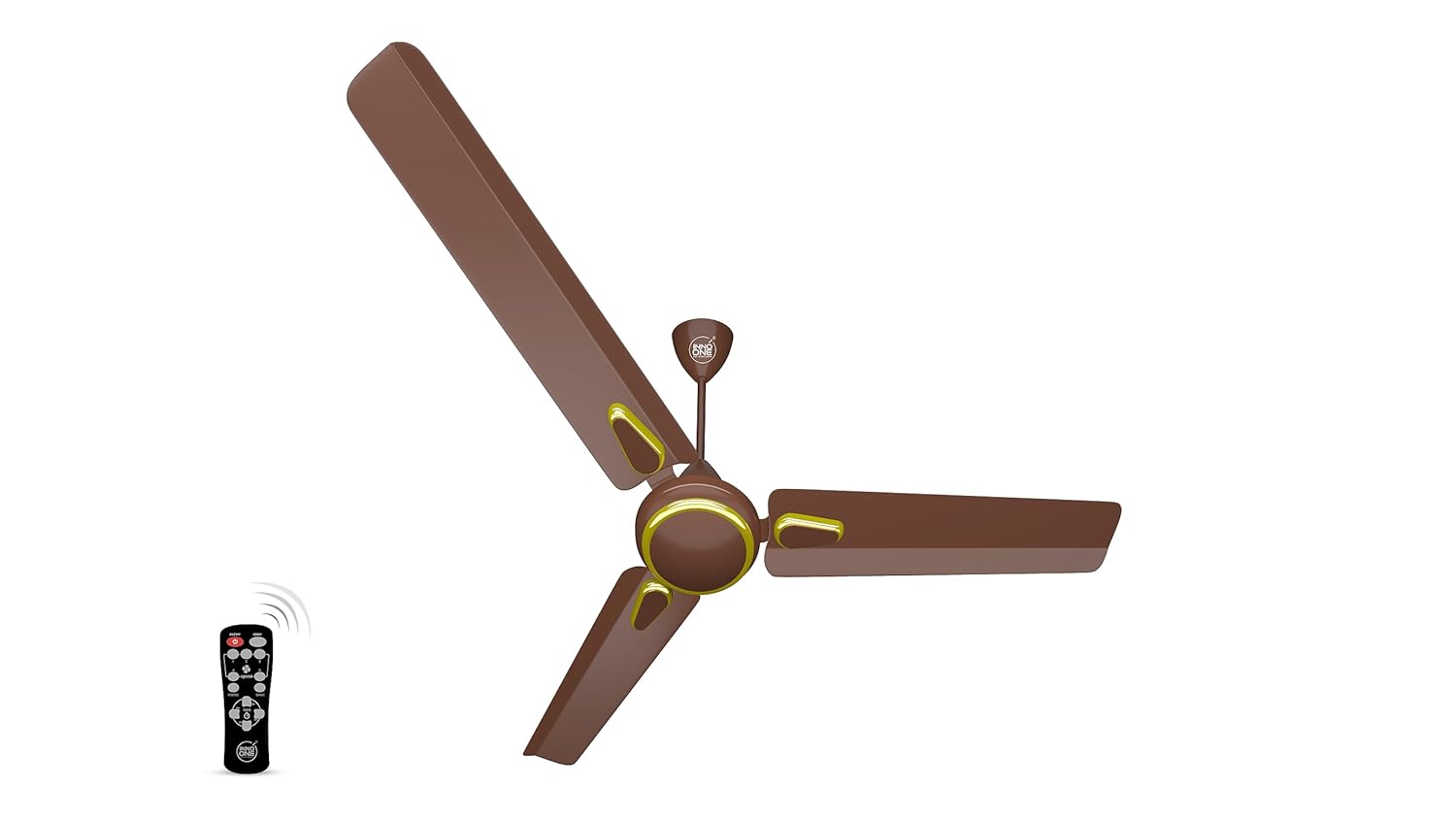 INNO ONE - For Everyone Classic Match CR02 1200 mm 3 Blades 28 W Brown Ceiling Fans_3