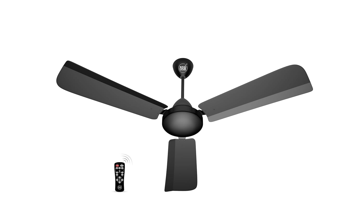 INNO ONE - For Everyone Elegant Plain ER06 1200 mm 3 Blades 28 W Black Ceiling Fans_3