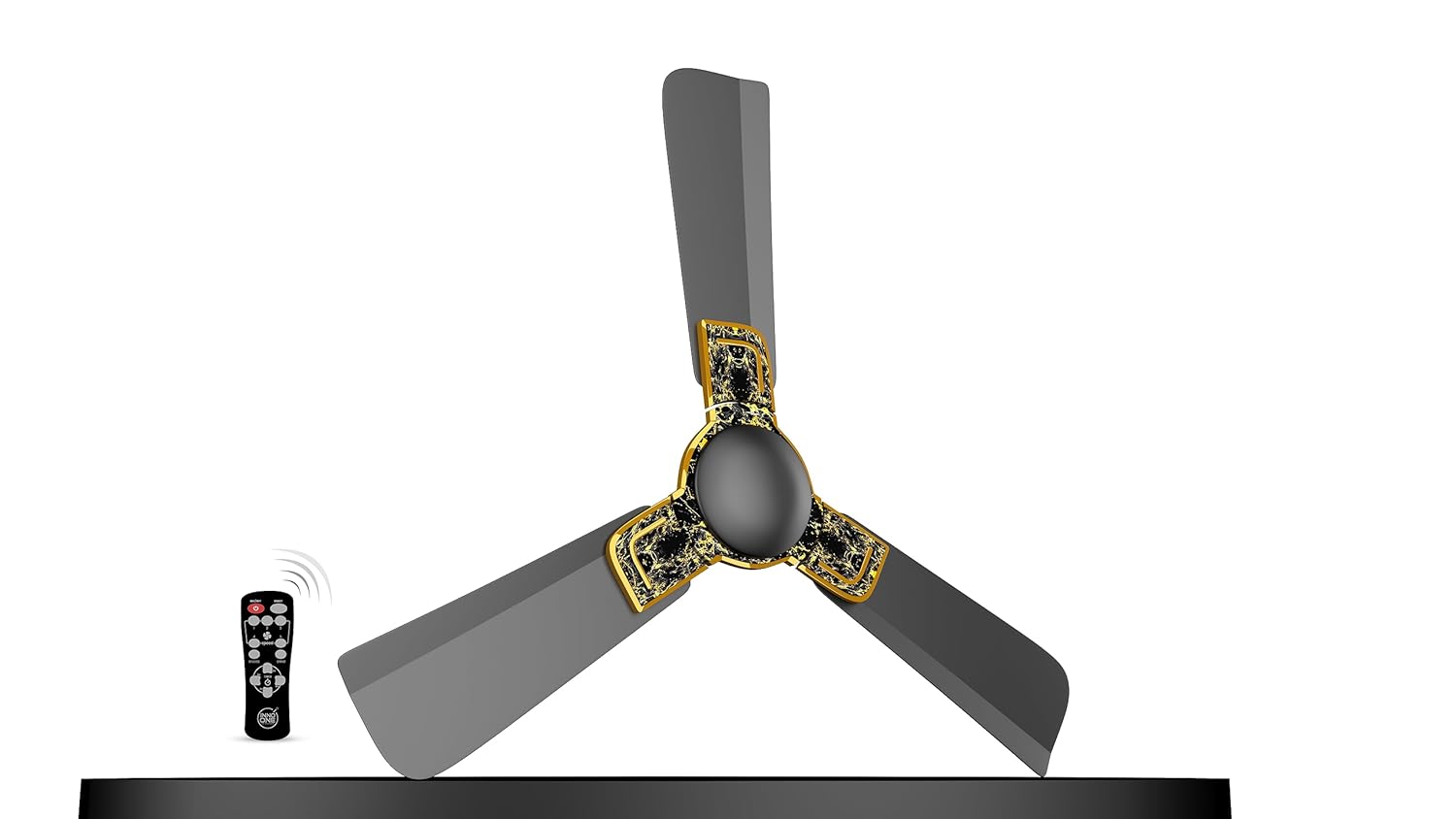 INNO ONE - For Everyone Elegant Black Granite ER01 1200 mm 3 Blades 28 W Black Ceiling Fans_4
