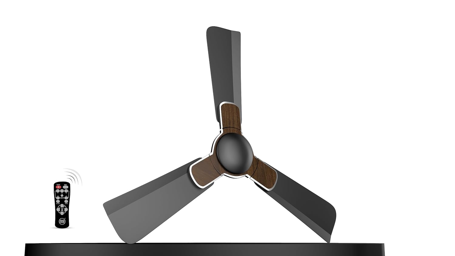 INNO ONE - For Everyone Elegant Wood Pattern ER05 1200 mm 3 Blades 28 W Black Ceiling Fans_4