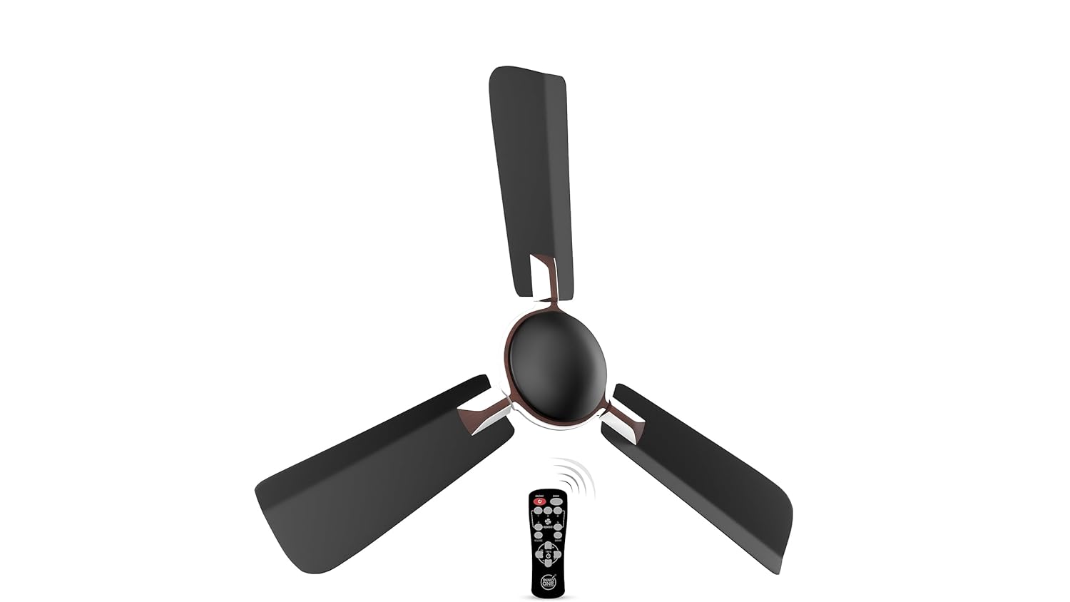 INNO ONE - For Everyone Elegant White Brownie ER07 1200 mm 3 Blades 28 W Black Ceiling Fans_2