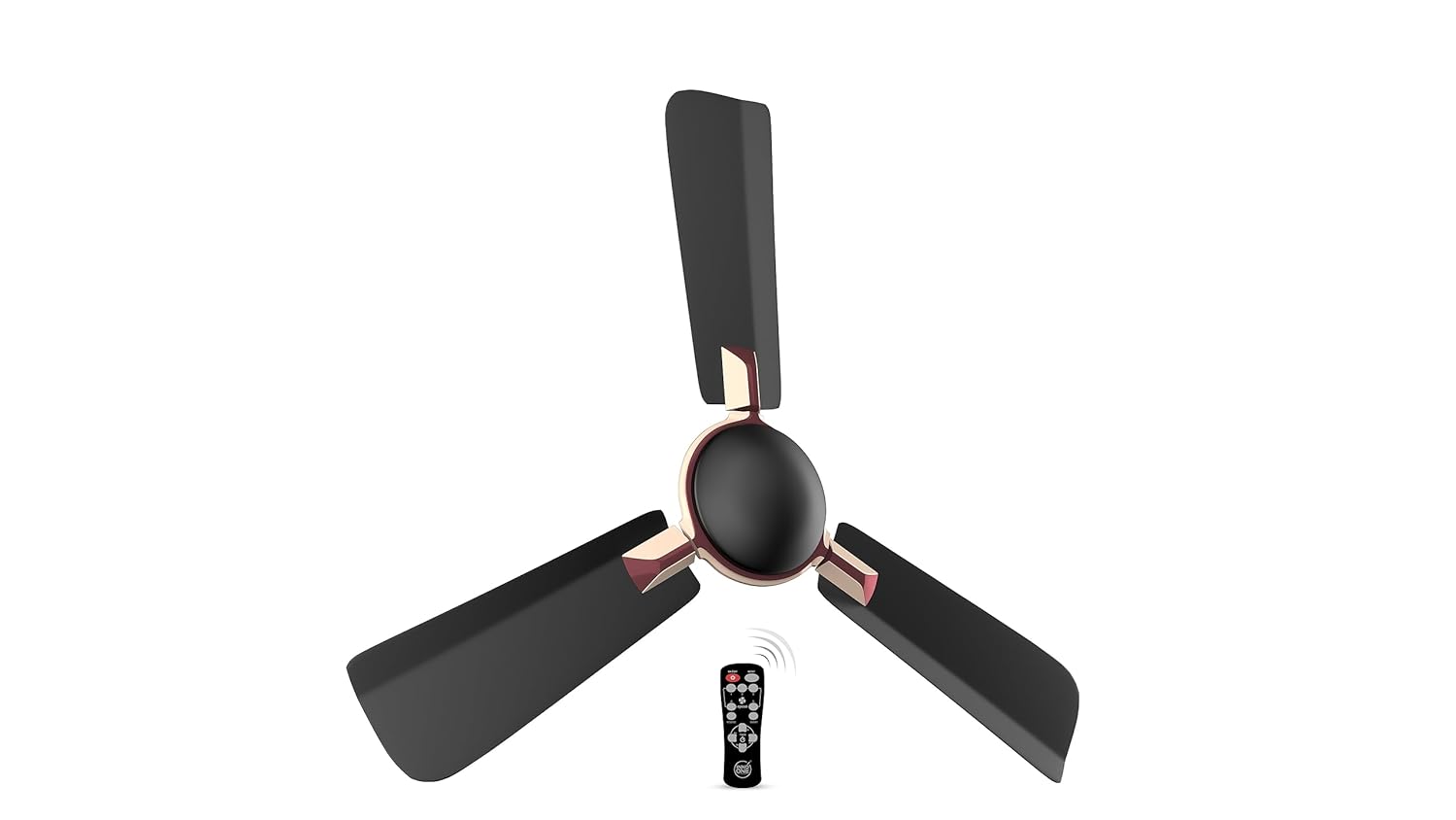 INNO ONE - For Everyone Elegant Brown Magic ER08 1200 mm 3 Blades 28 W Black Ceiling Fans_3