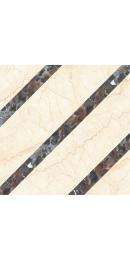 L&T SuFin Brand - Gravis Crystal Bottochino 600 x 600 mm Beige and Brown Glossy Glazed Vitrified Tile_0