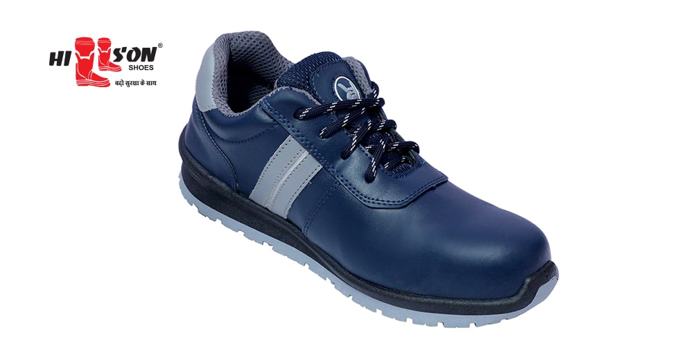 Hillson Swag 1902 Robust Synthetic Leather Metal Toe Safety Shoes Blue_2