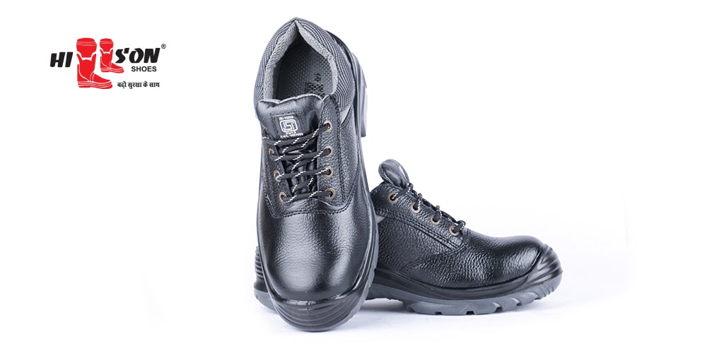 Hillson Nucleus Buff Leather Steel Toe Safety Shoes Black_1