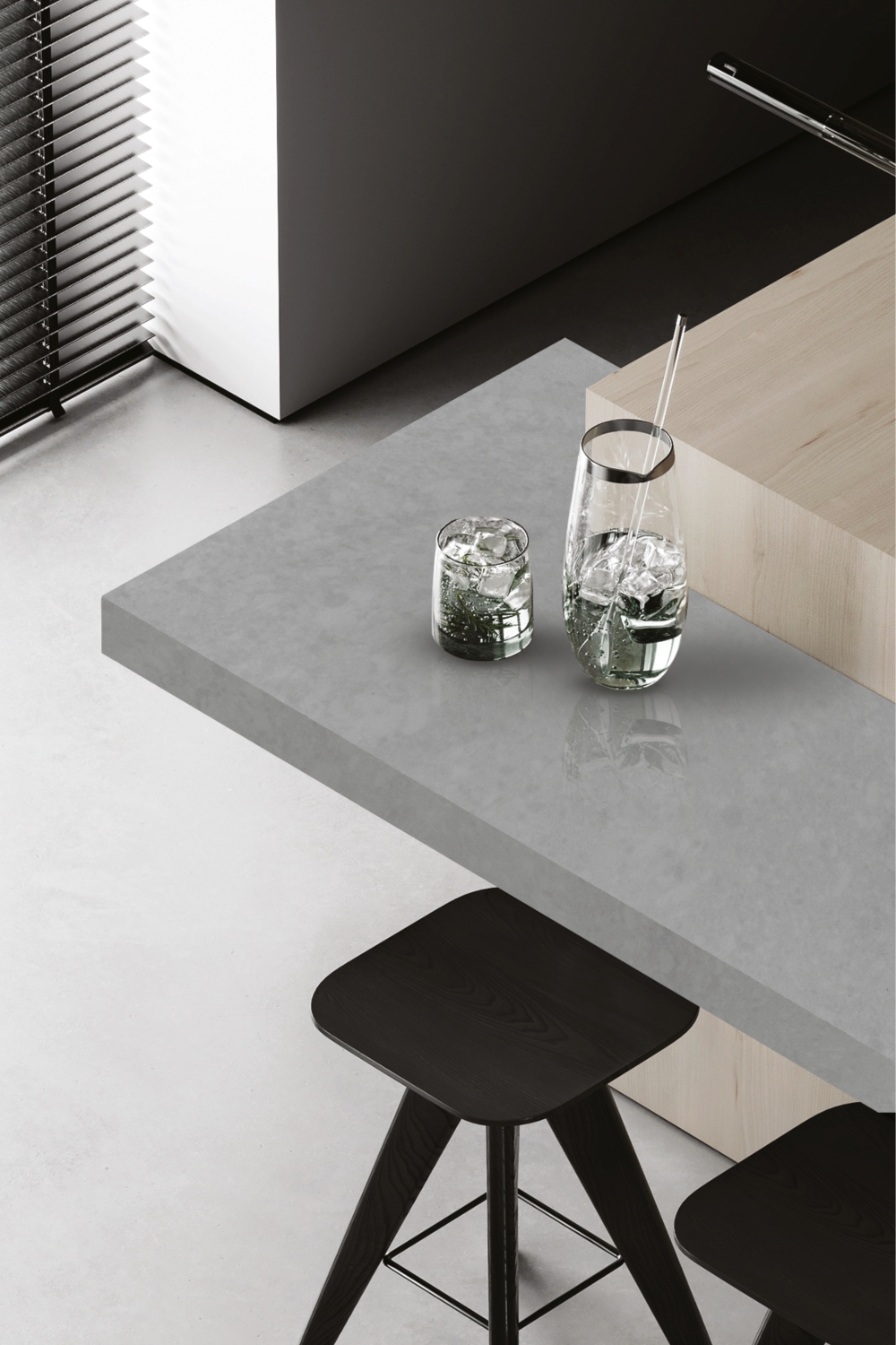 Camrola Luxor Series Sandal Wood Glossy Finish 3475 x 1975 mm Quartz Stone Slab_1