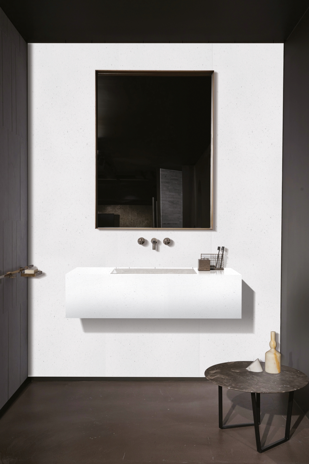 Camrola Luxor Series Snow Flake Glossy Finish 3475 x 1975 mm Quartz Stone Slab_1