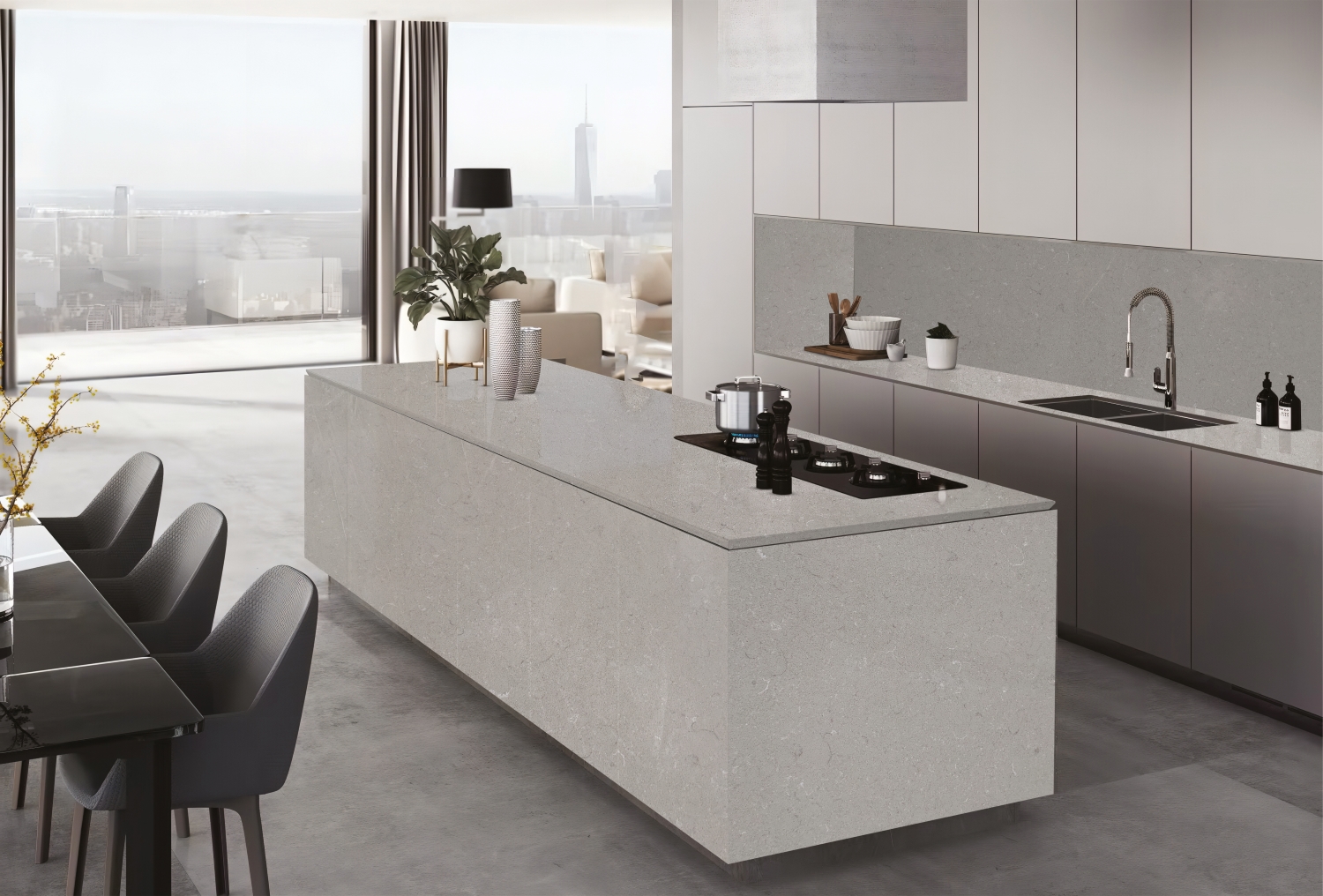 Camrola Marvel Series Campen Matt Finish 3225 x 1625 mm Quartz Stone Slab_1