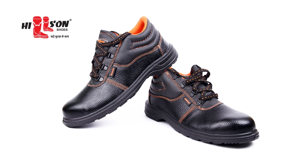 Hillson Beston Synthetic Leather Steel Toe Safety Shoes Black_1