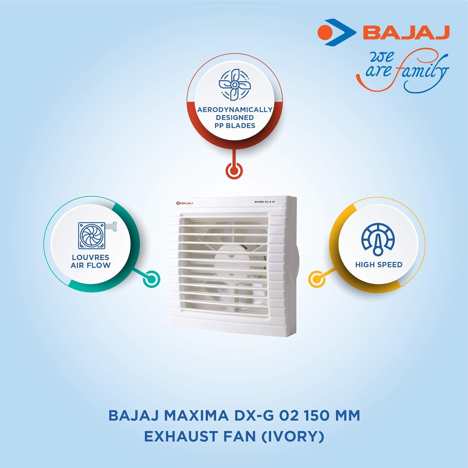 Bajaj Maxima DX-G 02 150 mm 5 Blades 24 W Exhaust Fans_2