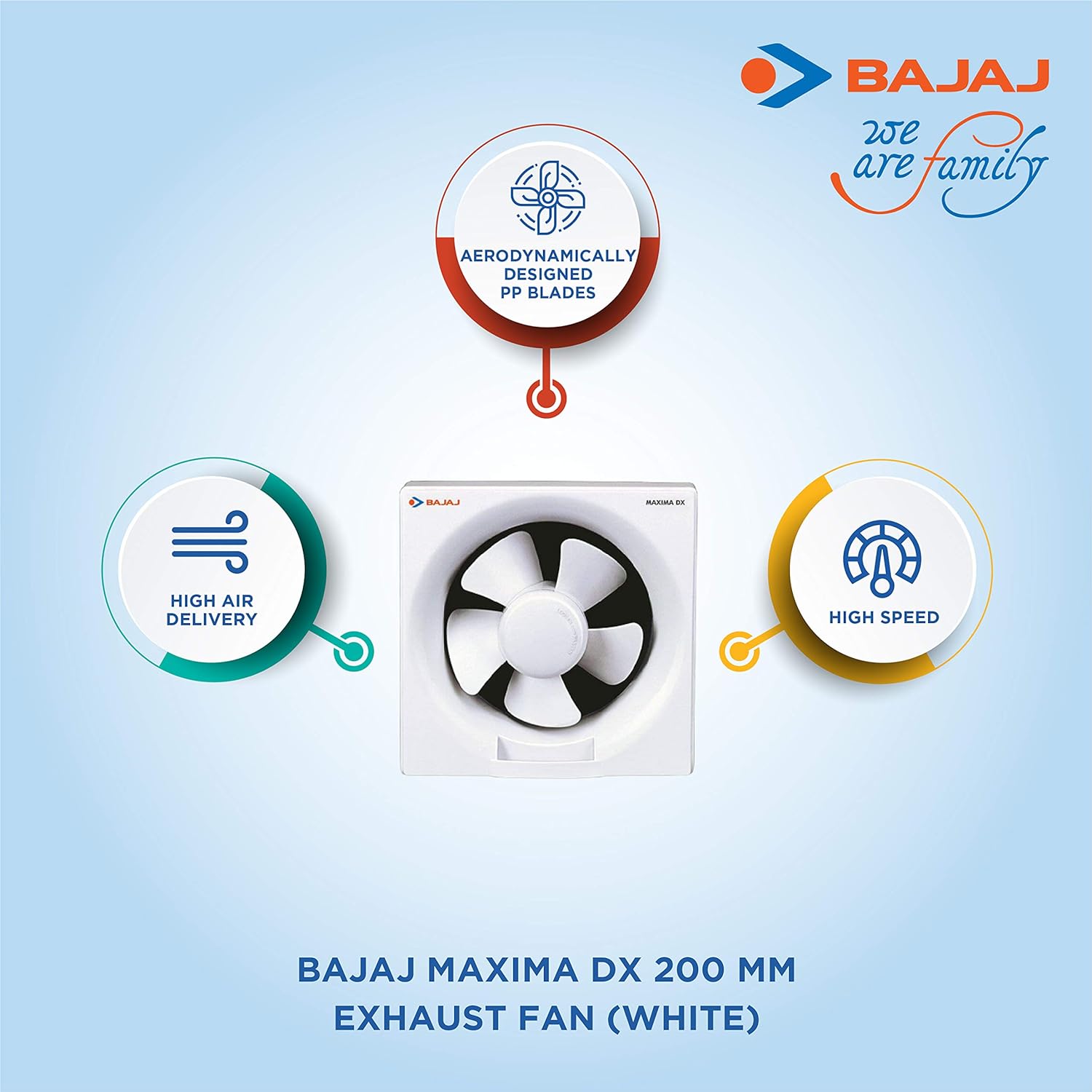 Bajaj Maxima DX 200 mm 5 Blades 25 W Exhaust Fans_1