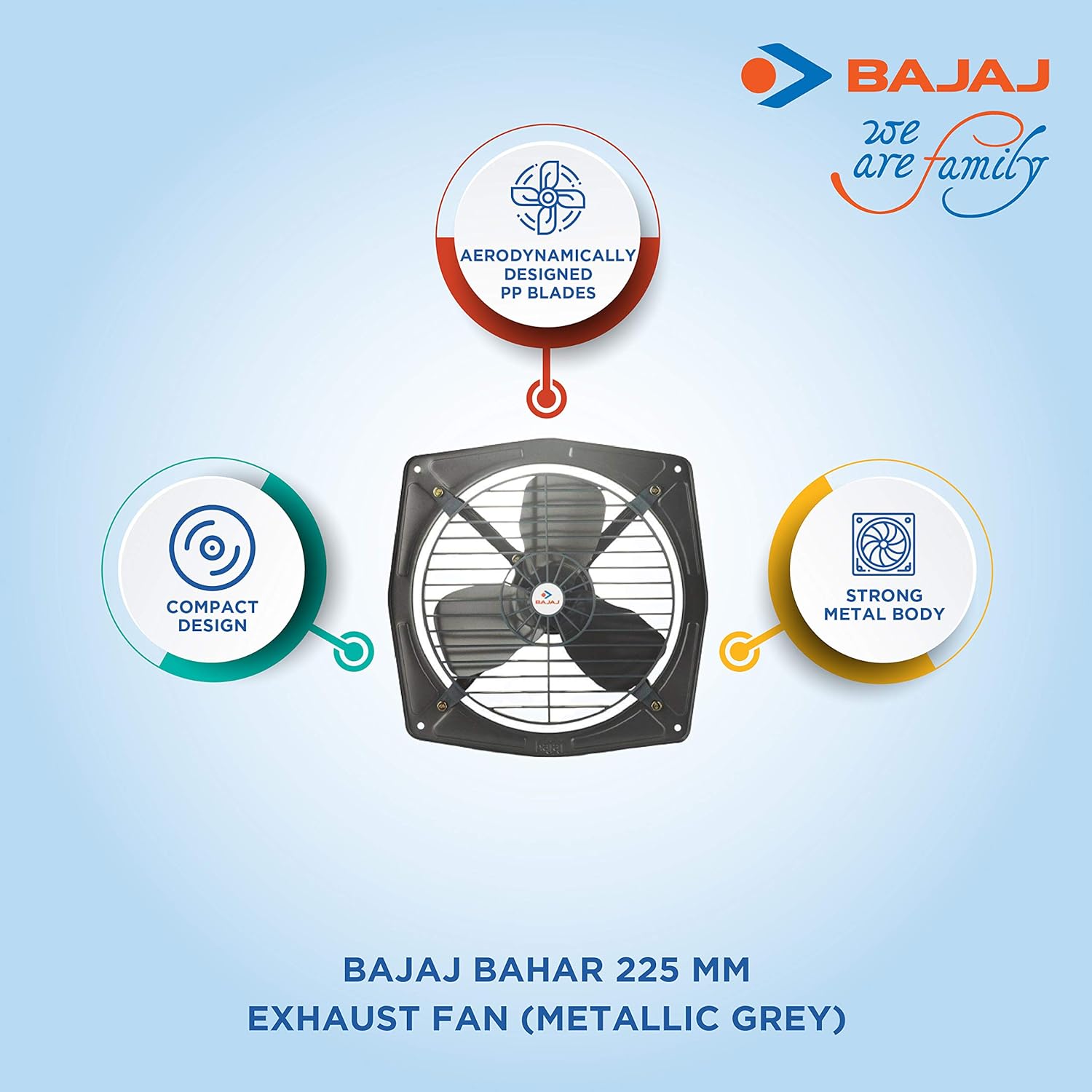 Bajaj Bahar 225 mm 3 Blades 42 W Exhaust Fans_1
