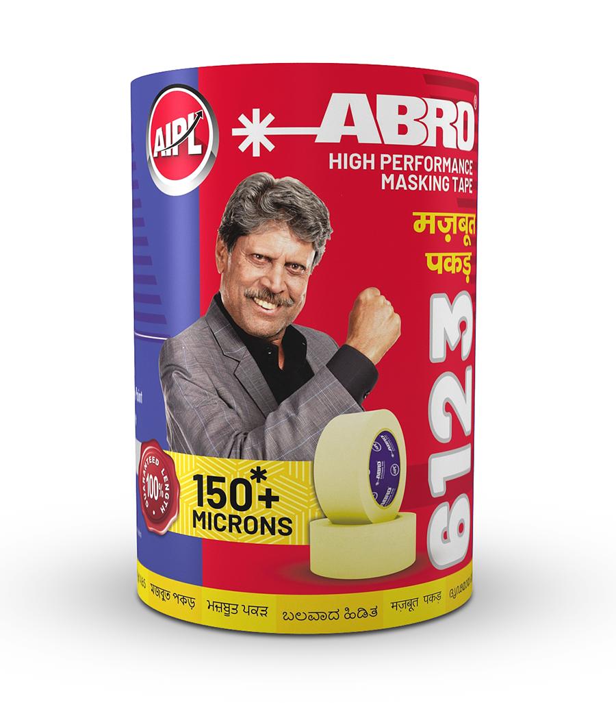 ABRO Premium Grade 6123 12 mm Beige Masking Tape_1