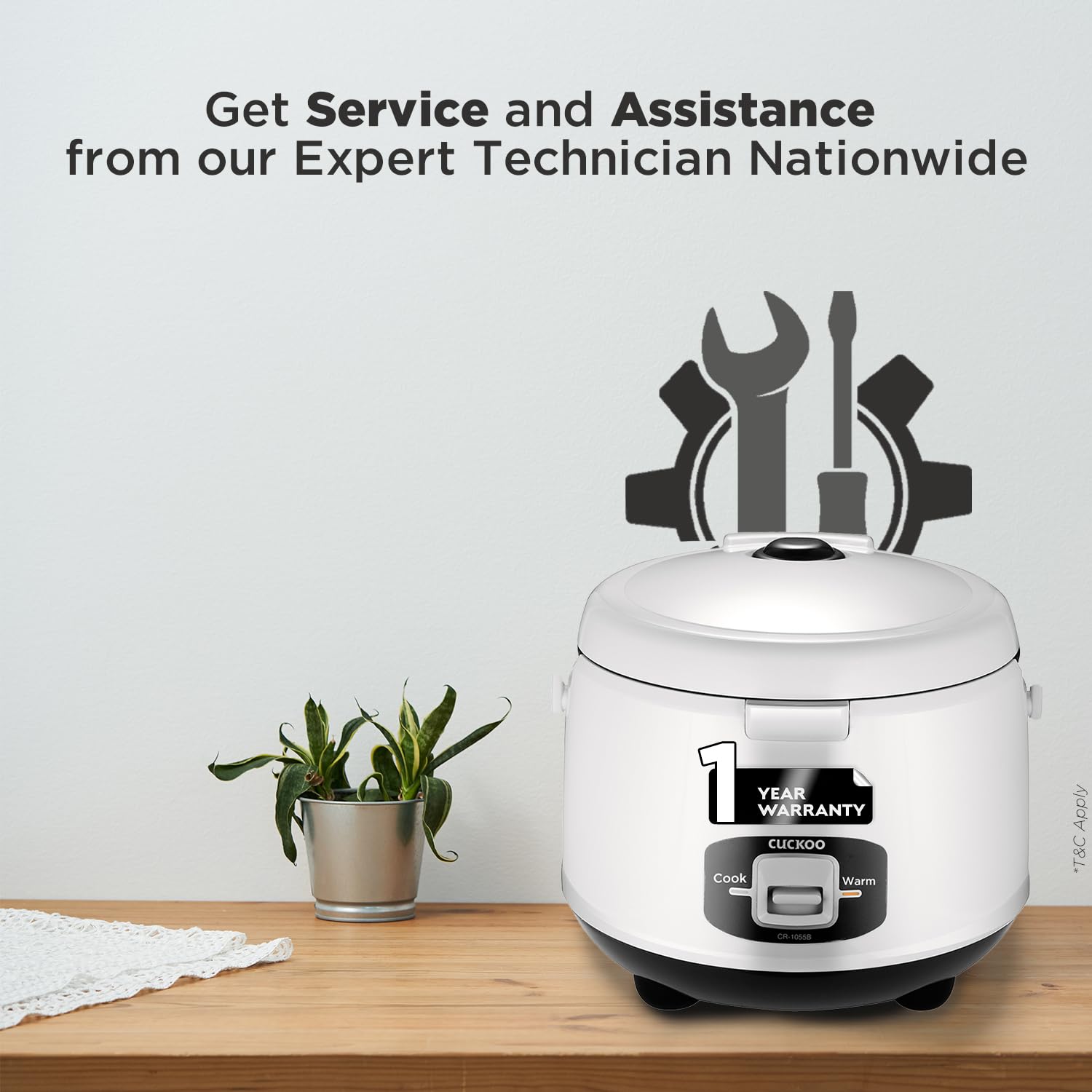 CUCKOO 3.5 L Electric Rice Cooker 650 W White CR-1055_3