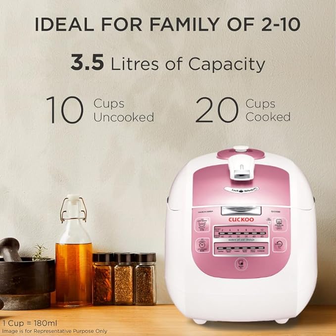 CUCKOO 3.5 L Electric Rice Cooker 1180 W White and Pink CRP-G1015M_1