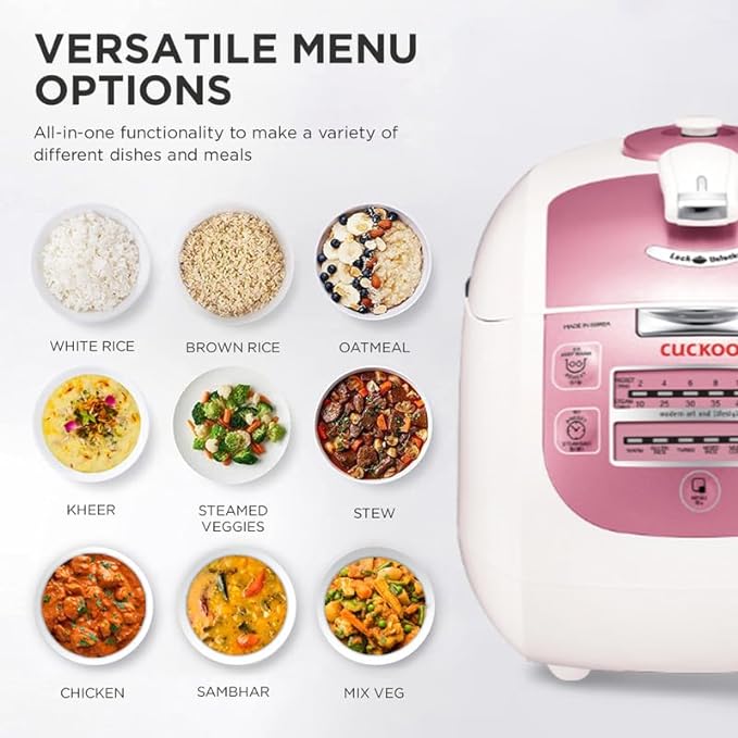 CUCKOO 3.5 L Electric Rice Cooker 1180 W White and Pink CRP-G1015M_2
