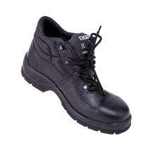Mallcom Leopard Barton Print Leather Steel Toe Safety Shoes Black_0