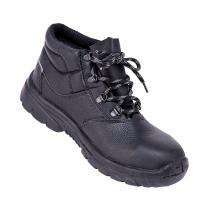 Mallcom Vivvera Barton Grain Leather Steel Toe Safety Shoes Black_0