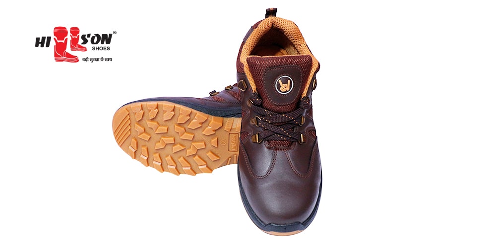 Hillson Swag 1904 Robust Synthetic Leather Metal Toe Safety Shoes Brown_1