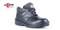 Hillson Rockland Genuine Black Split Leather Steel Toe Safety Shoes Black_0