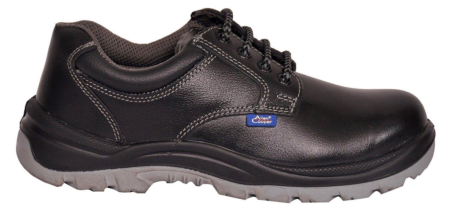 Allen Cooper AC-1102 Buff CG Booty Leather Steel Toe Safety Shoes Black_1