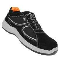 Allen Cooper AC-1582 Buff Suede Leather Non Metallic Composite Toe Safety Shoes Black_0