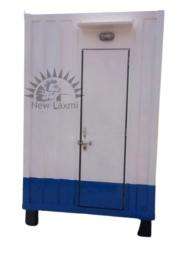 New Laxmi Mild Steel 8 ft Portable Toilet Cabin Blue and White_0