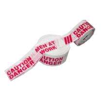 20 mm Non Adhesive Polyethene Warning Tape 200 micron White and Red_0