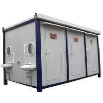 EECO Mild Steel 6.5 ft Portable Toilet Cabin White_0