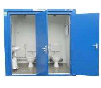 EECO Mild Steel 6 ft Portable Toilet Cabin Blue_0