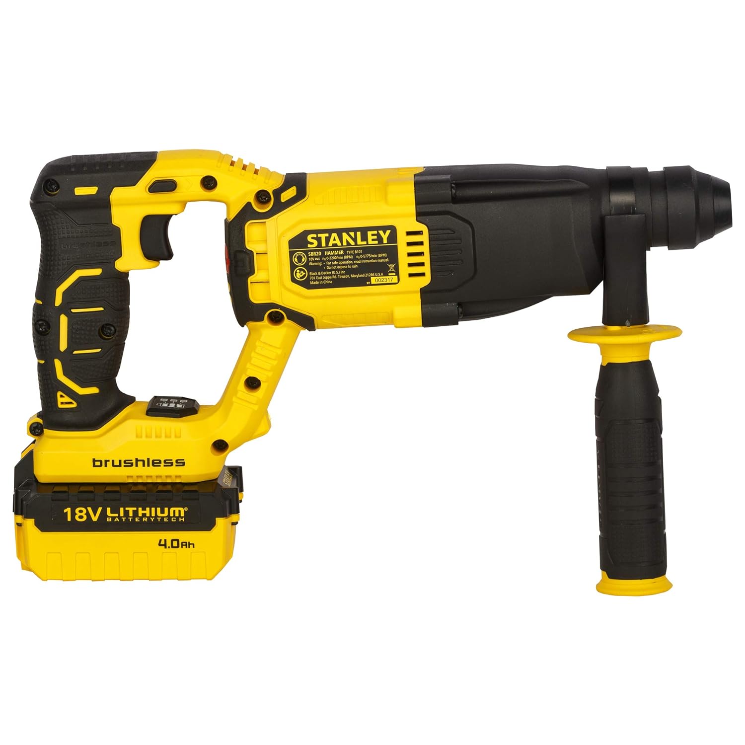 STANLEY 13 mm Cordless Rotary Hammer Drill SBR20M2K 18 V_2