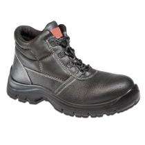 Euro Leather Steel Toe Safety Shoes Black_0