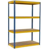 TRIDENT Steel Angle Frame 4 Layers Industrial Racks 8 ft 1200 x 600 mm_0