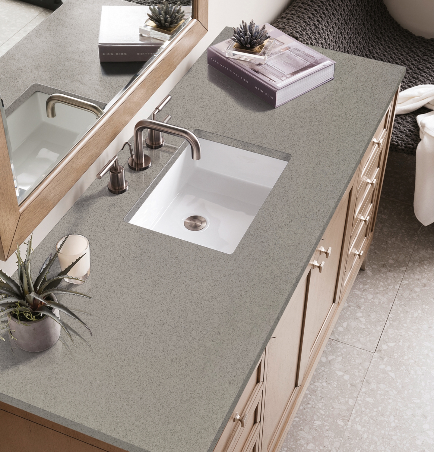 Camrola Cosmic Series Armani Grey Leather Finish 3225 x 1625 mm Quartz Stone Slab_1