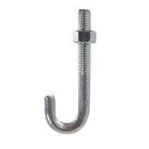 M10 Mild Steel Foundation Bolts J Shape 100 mm_0