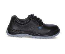Allen Cooper AC-1102 Buff Fine Printed Leather Steel Toe Safety Shoes Black_0