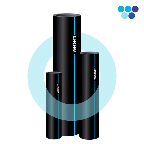 WESTERN 140 mm PE 100 HDPE Pipes PN 6 Straight Length_2