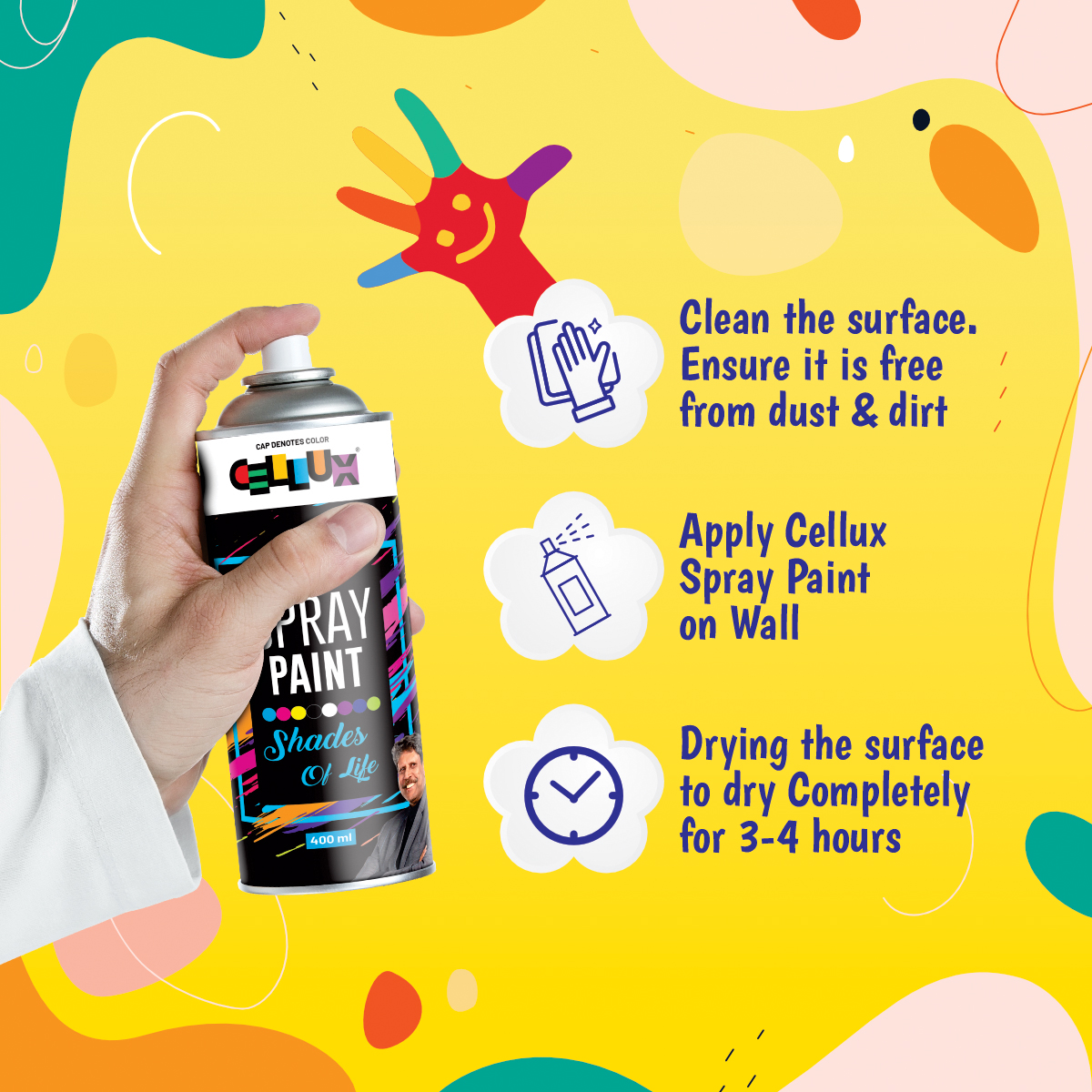 CELLUX CLX-SP-136-12 Spray Paint 400 mL Silver_1