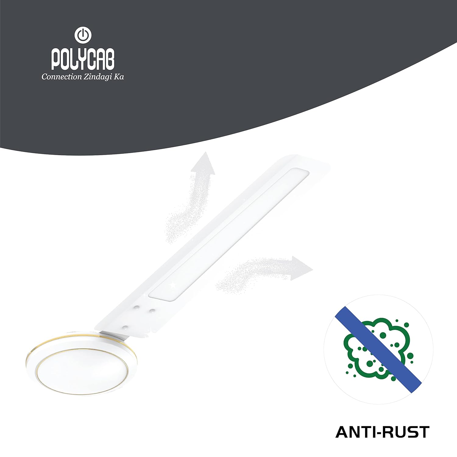 Polycab Nippy 1200 mm 3 Blades 52 W White Ceiling Fans_2