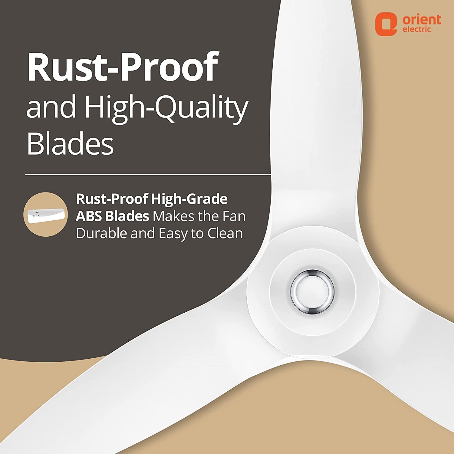 Orient Aeroquiet BLDC 1200 mm 3 Blades 35 W White Ceiling Fans_1