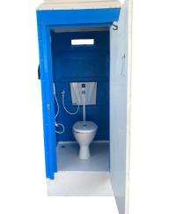 Janani FRP 6.5 ft Portable Toilet Cabin Blue and White_0