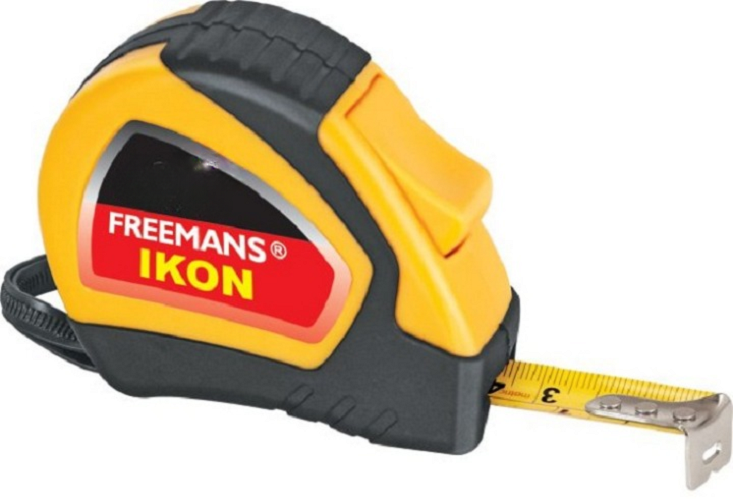 FREEMANS 16 mm ABS Measuring Tapes Ikon 3 m Yellow_0