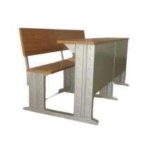 Spotlight Wooden and Iron 2 Seater Student Bench Desk_0