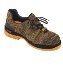 Mallcom Freddie K01 Knitted Fabric Steel Toe Safety Shoes Black and Orange_0