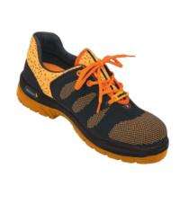 Mallcom Freddie K02 Knitted Fabric Steel Toe Safety Shoes Black and Orange_0