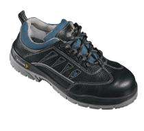 Mallcom Tiglon 3300 Leather Steel Toe Safety Shoes Black and Blue_0