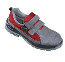 Mallcom Leperm Leather Steel Toe Safety Shoes Grey and Red_0