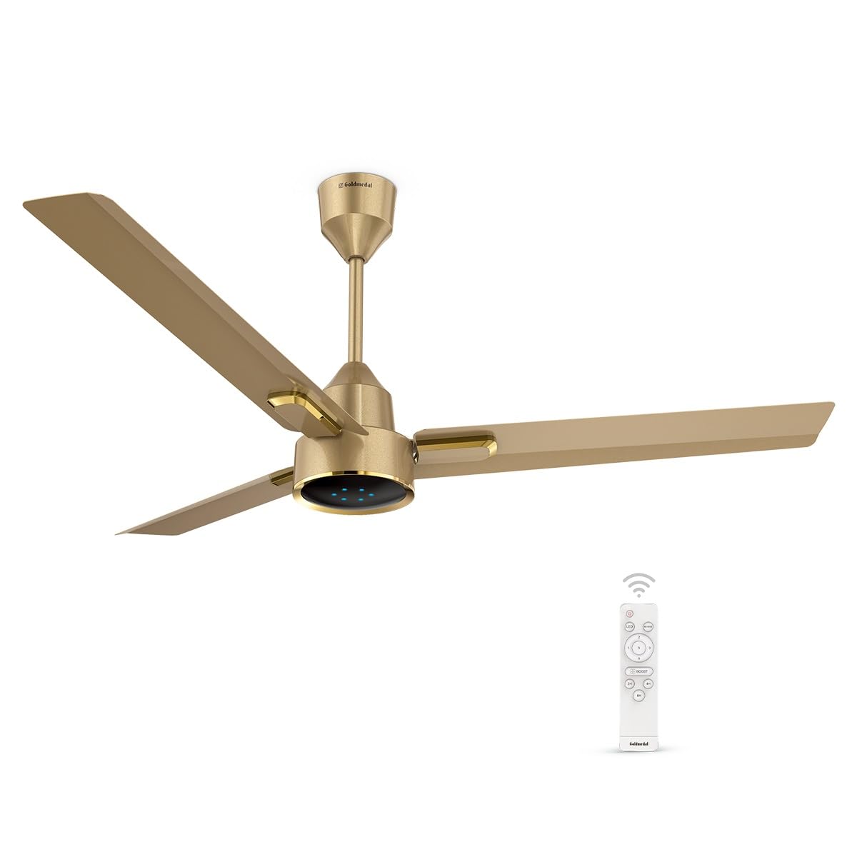 Goldmedal Opus Prime BLDC 1200 mm 3 Blades 30 W Golden Dune Ceiling Fans_0