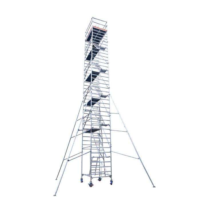 MSAFE 13.5 m Mobile Double Width Type Scaffolding Tower 1800 x 1350 mm 200 kg/m2_0